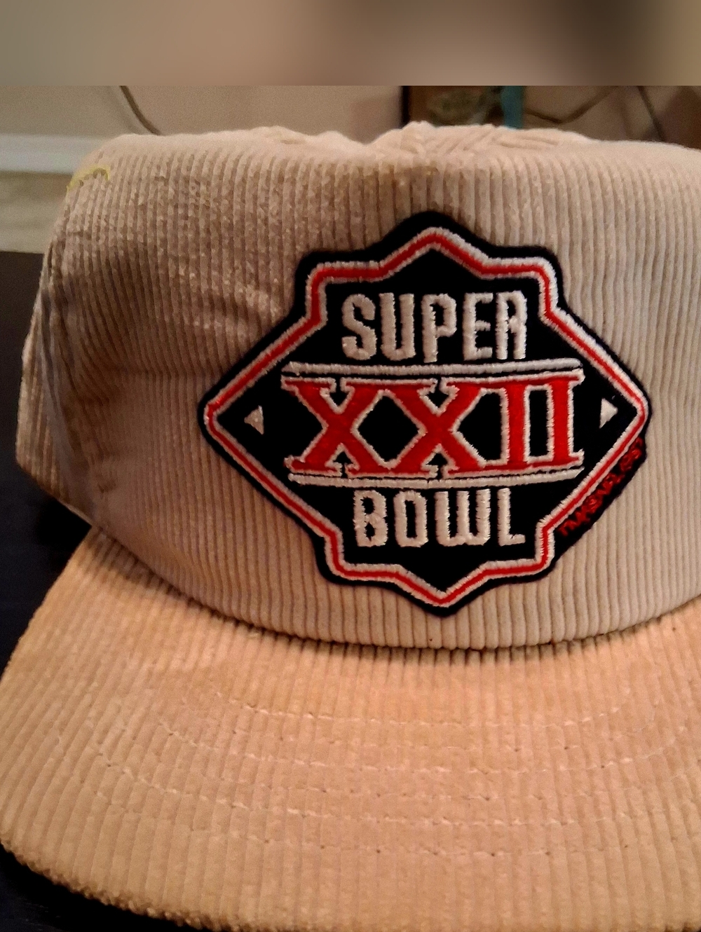 Vintage NEW ERA '88 Superbowl Corduroy Snapback Rare